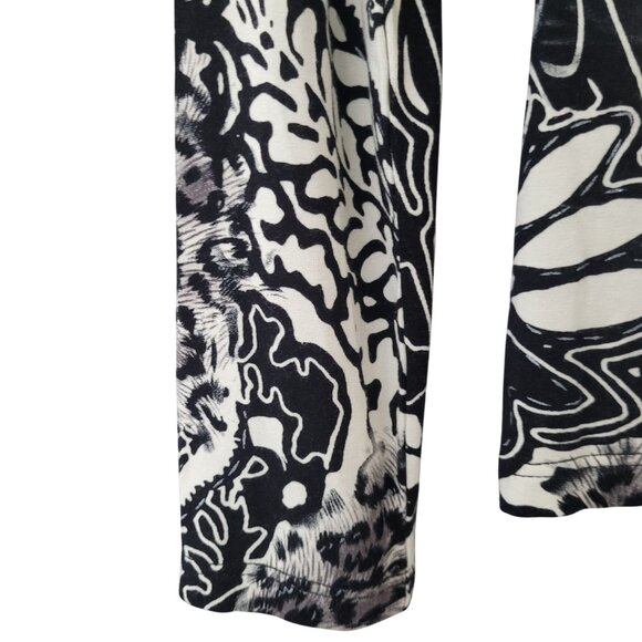 Boston Proper Animal Print V-Neck Top With Studded Neckline Size S - Picture 5 of 7